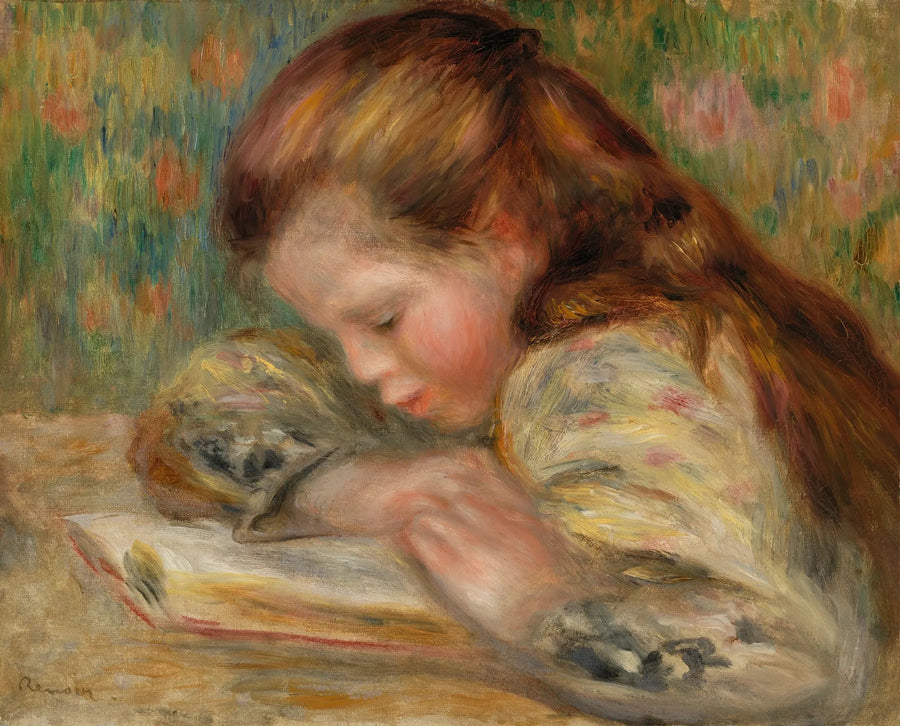Kind liest - Pierre-Auguste Renoir
