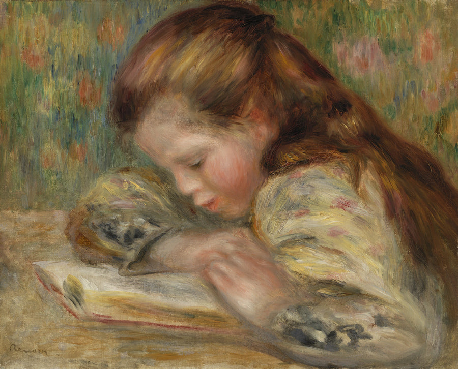 Kind liest - Pierre-Auguste Renoir