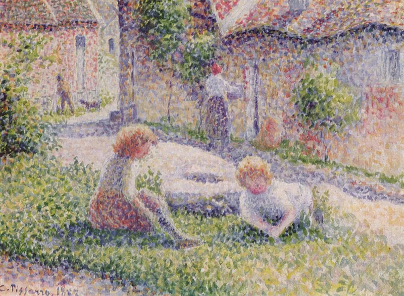 Kinder auf dem Bauernhof - Camille Pissarro