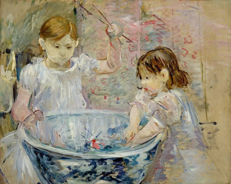Kinder am Waschbecken - Berthe Morisot