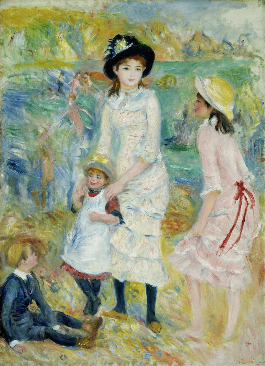 Kinder am Meer, Guernsey - Pierre-Auguste Renoir
