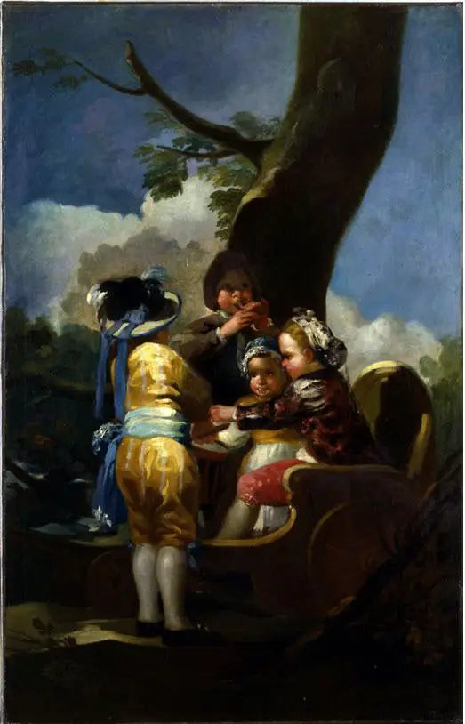Kinder in einem Wagen - Francisco de Goya