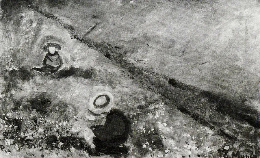 Kinder in einer blühenden Wiese - Edvard Munch