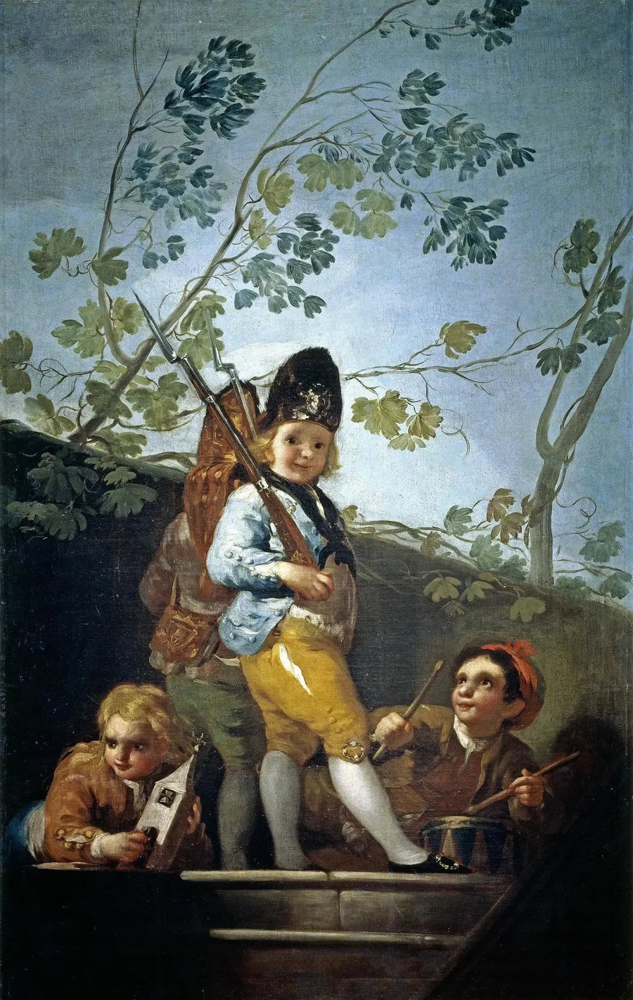 Kinder, die Soldaten spielen - Francisco de Goya