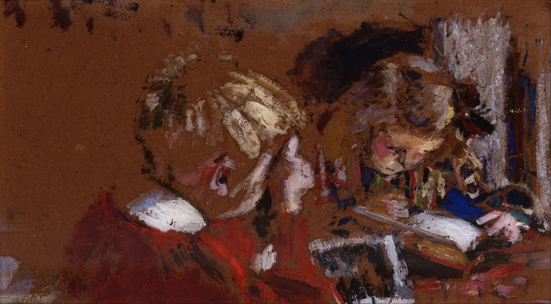 Kinder lesen, Jacques et Annette Roussel - Édouard Vuillard