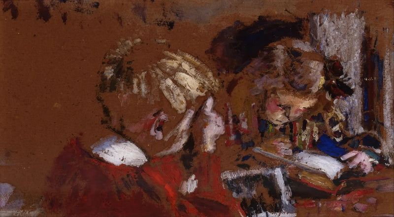 Kinder lesen, Jacques et Annette Roussel - Édouard Vuillard