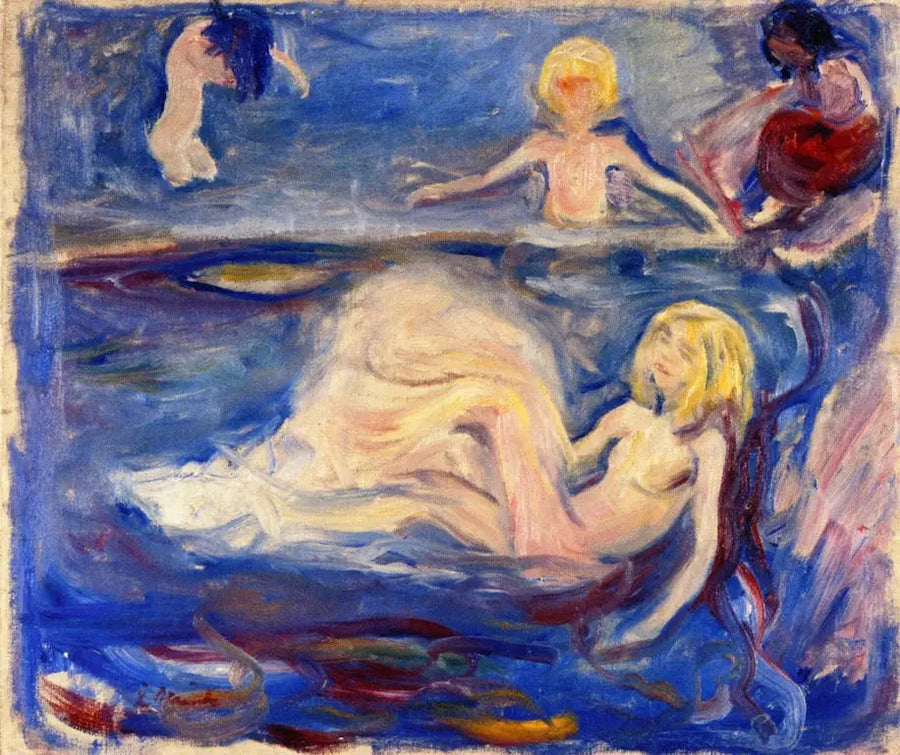 Kinder beim Baden - Edvard Munch