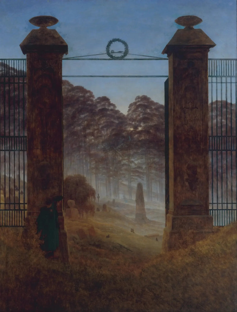 Eingang des Friedhofs - Caspar David Friedrich