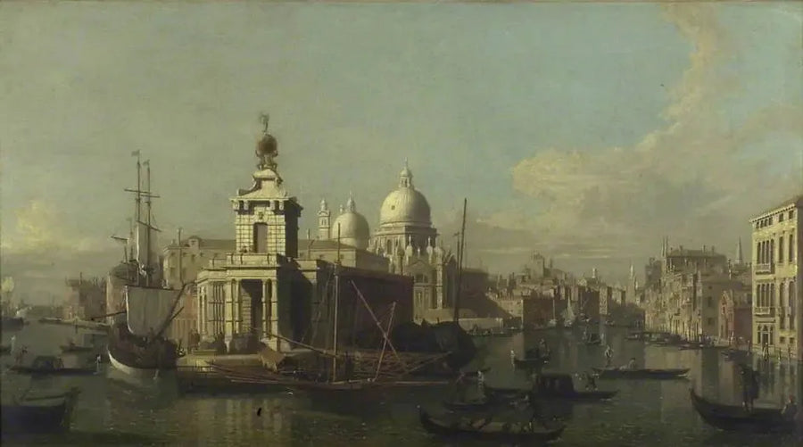 Eingang des Großen Kanals, Blick nach Westen - Canaletto