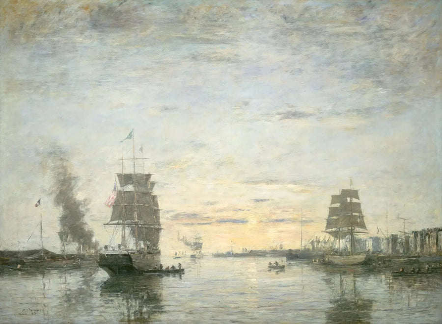 Eingang des Hafens von Le Havre - Eugène Boudin