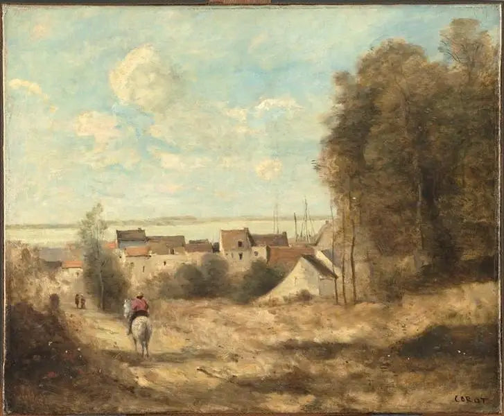 Eingang des Dorfes - Jean-Baptiste Camille Corot