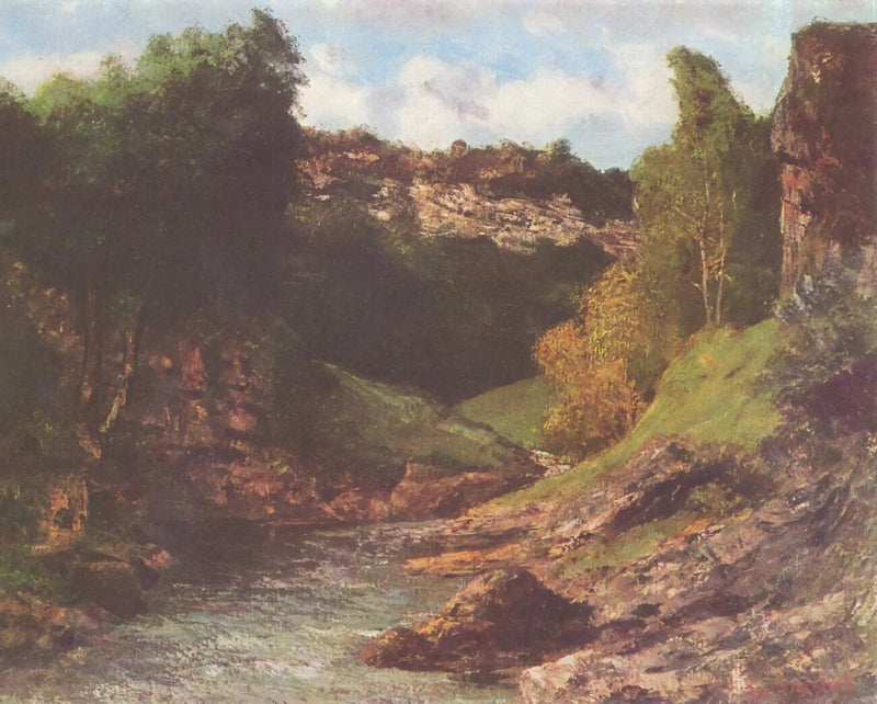 Umgebung von Ornans, felsige Landschaft - Gustave Courbet