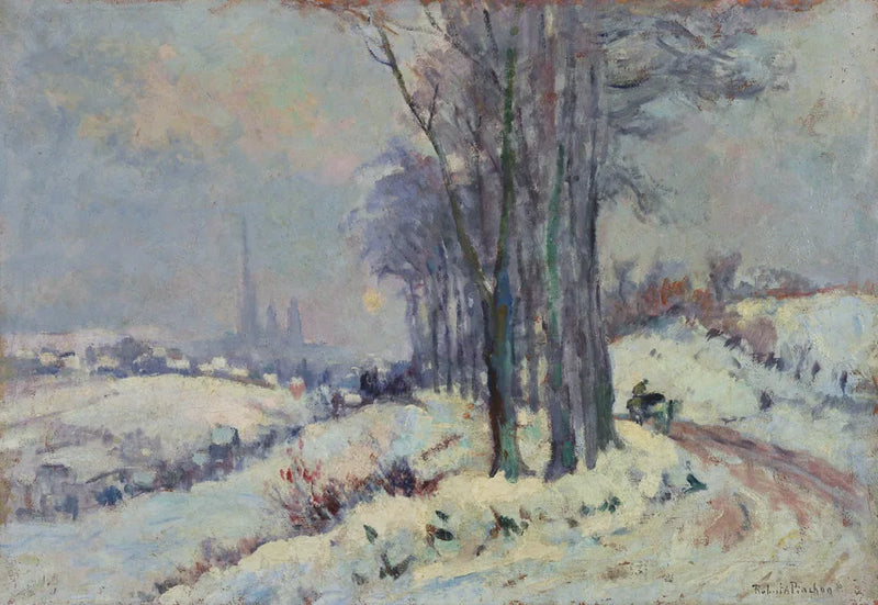Umgebung von Rouen im Schnee - Robert Antoine Pinchon