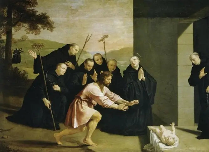 Episoden aus dem Leben des heiligen Benedikt: Das wiederauferstandene Kind - Philippe de Champaigne