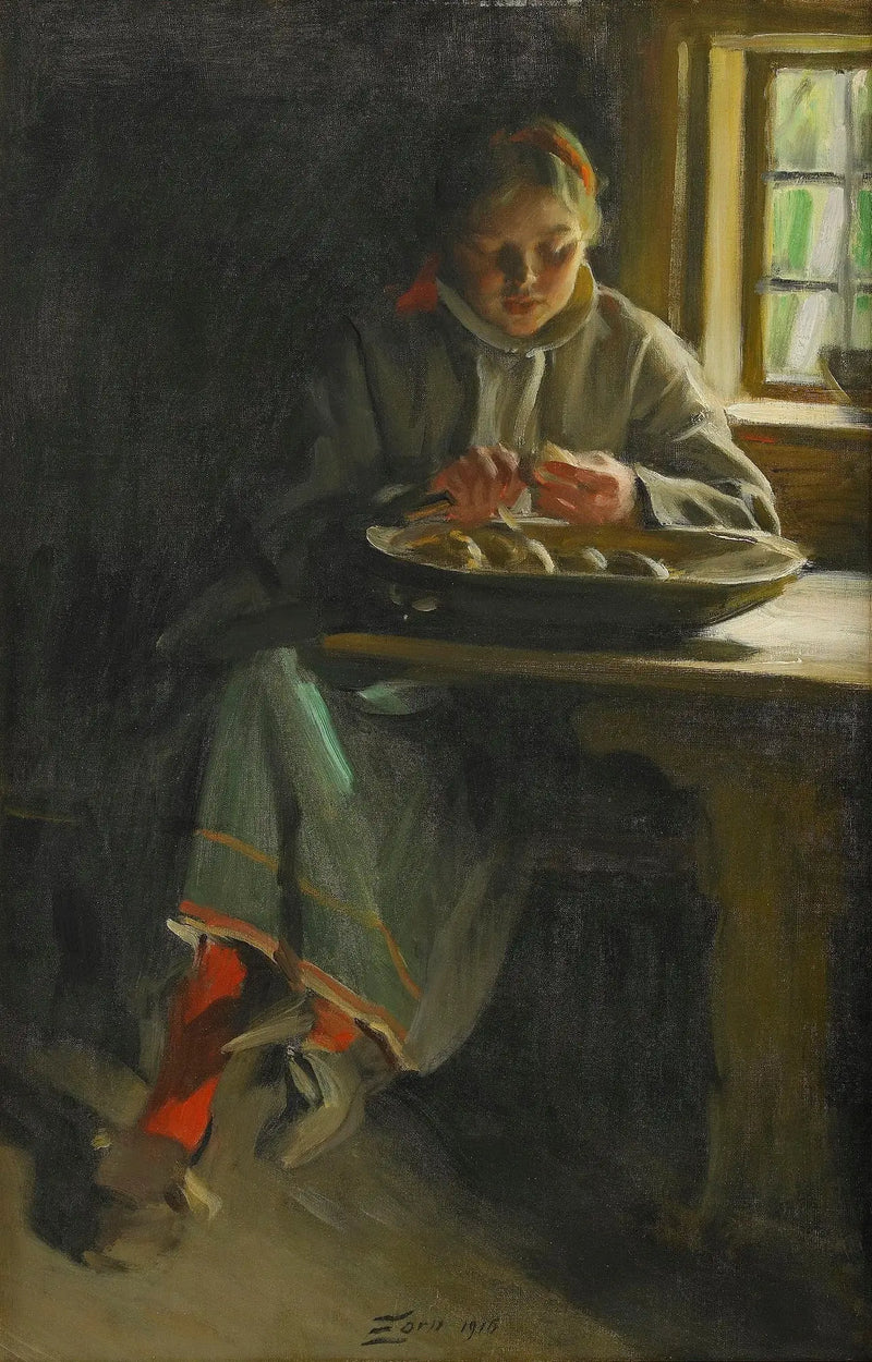 Kartoffeln schälen - Anders Zorn