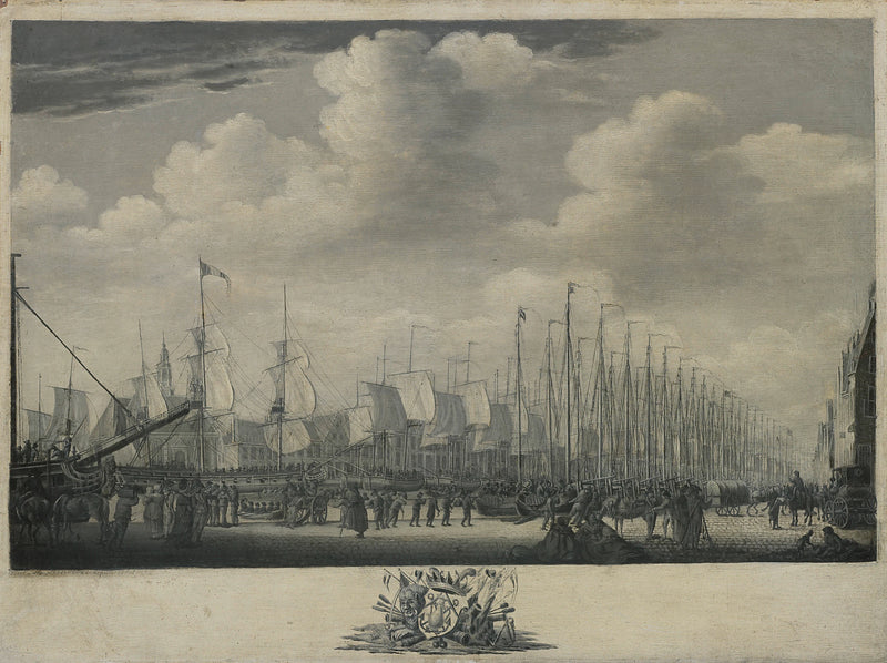 Equipage de la flotte dans le port de Vlissingen, 1804 - Engel Hoogerheyden