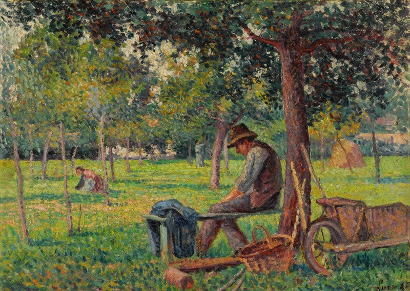 Éragny, Rodo Pissarro im Garten seines Vaters - Maximilien Luce