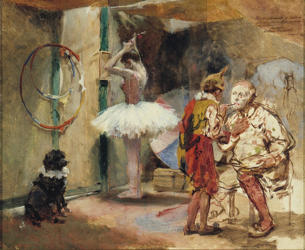 Escenas del circo. - Arturo Michelena image 1 copie peinte à la main à l’huile