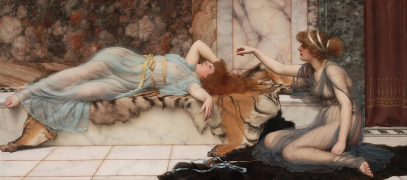 Schelmerei und Ruhe - John William Godward