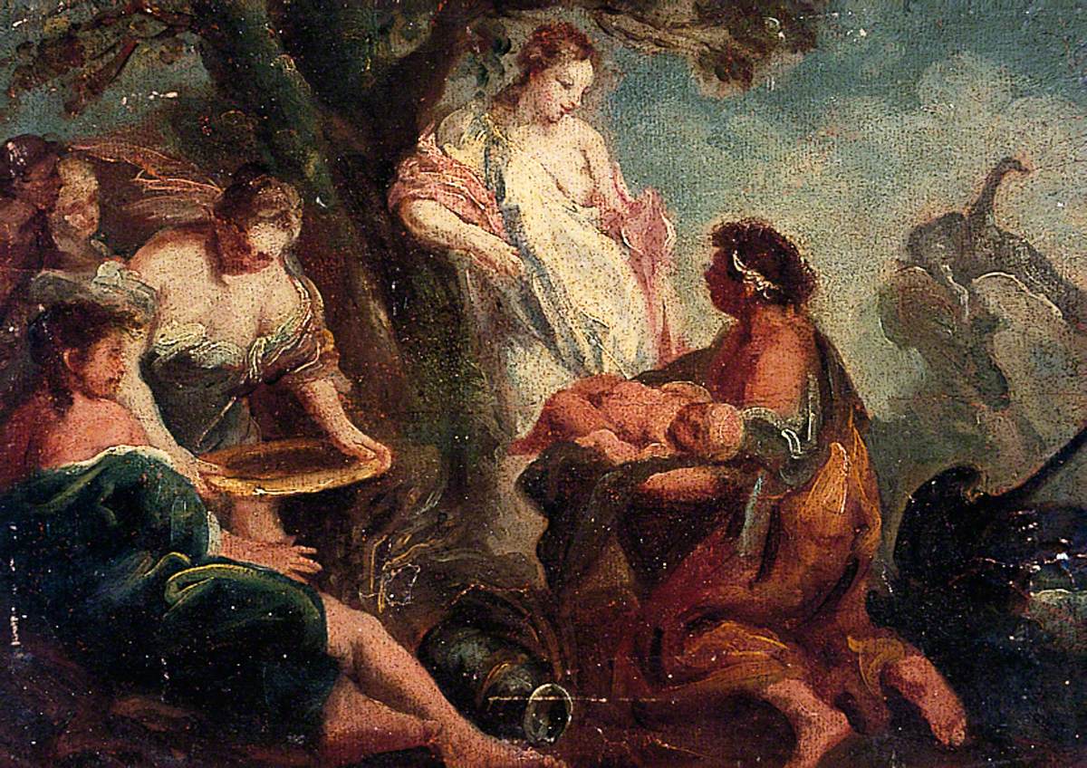 Skizze für ein Festmahl (Skizze für die Geburt des Adonis) - François Boucher