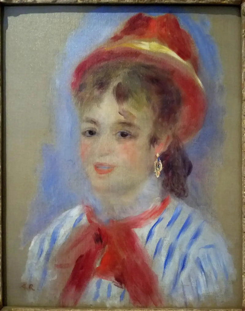 Estelle mit dem roten Hut - Pierre-Auguste Renoir