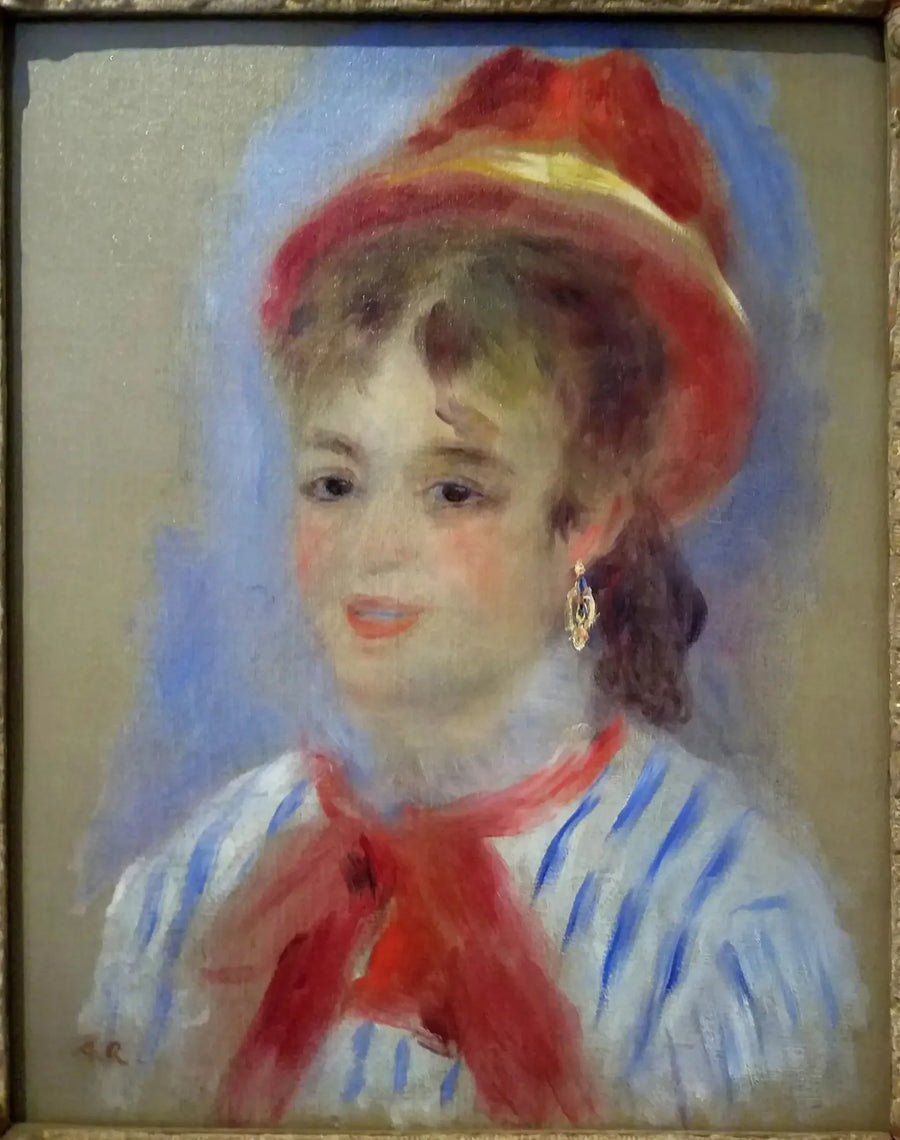 Estelle mit dem roten Hut - Pierre-Auguste Renoir