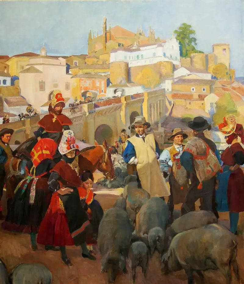 Estremadura, der Markt - Joaquín Sorolla