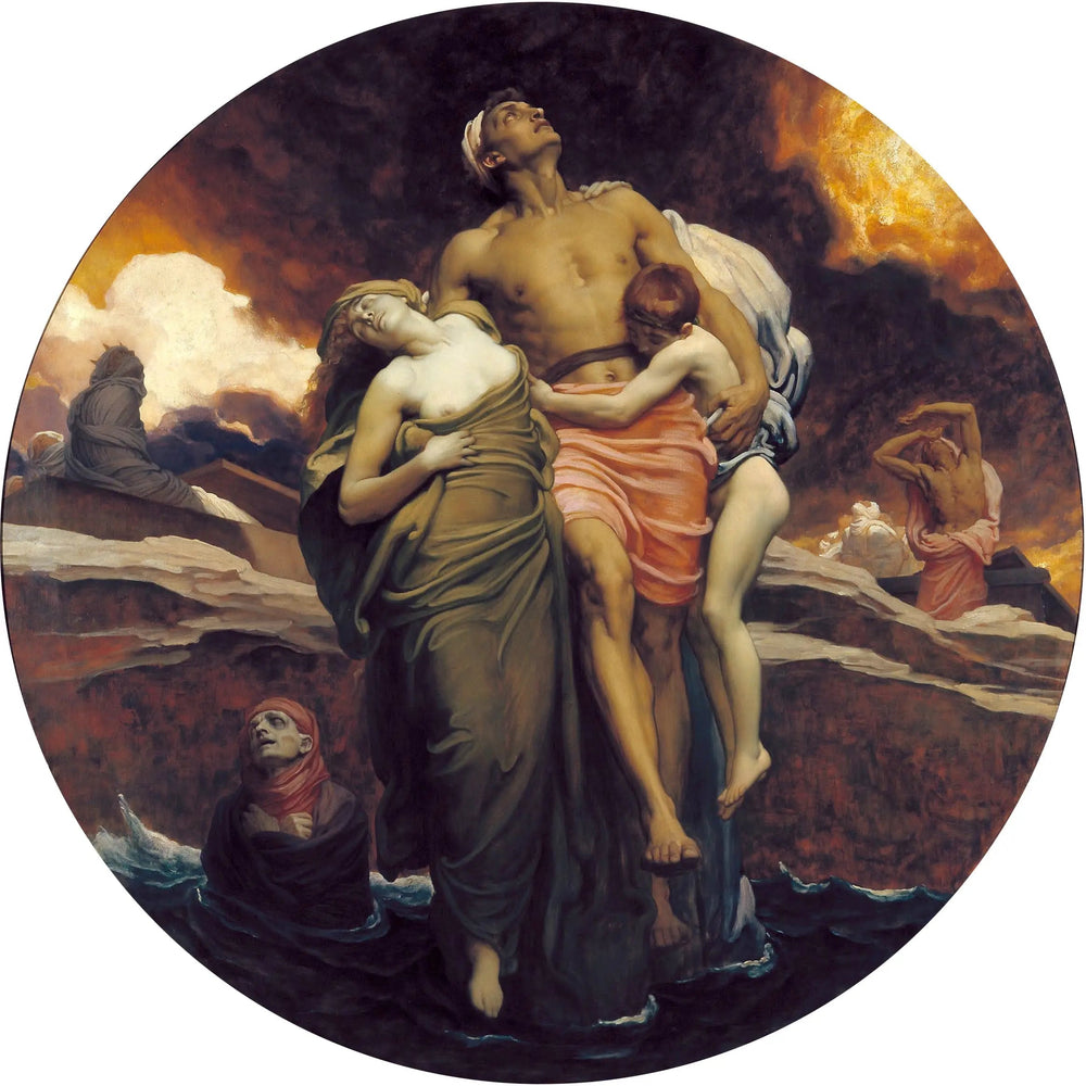 Et la mer rendit les morts qui étaient en elle - Frederic Leighton image 1 copie de tableau peinte à la main