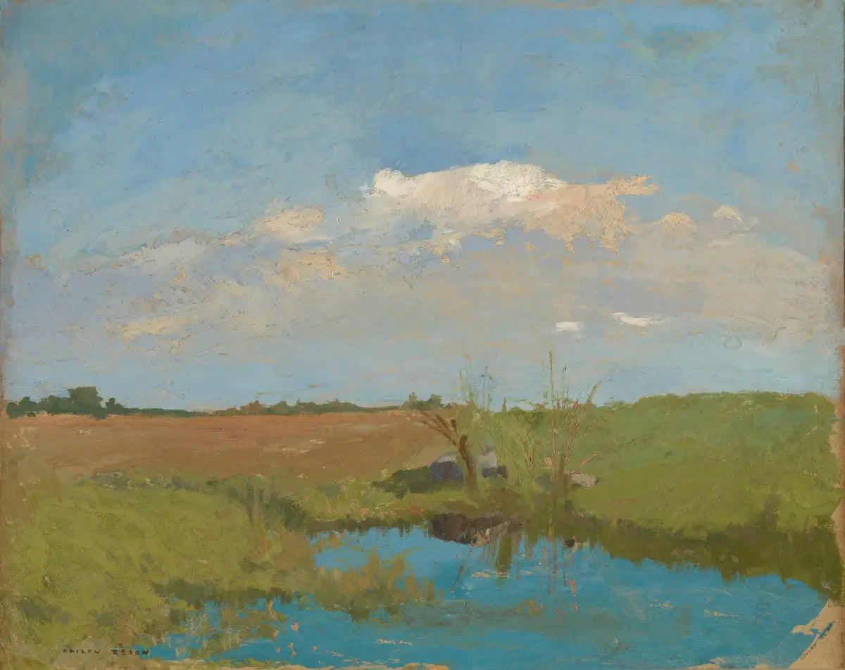 Étang dans les Landes - Odilon Redon image 1 tableau peint à l’huile sur toile