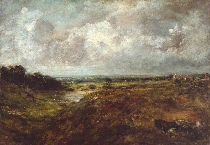 Teich von Branch Hill, Hampstead Heath, mit einem Wagen und Fuhrleuten - John Constable