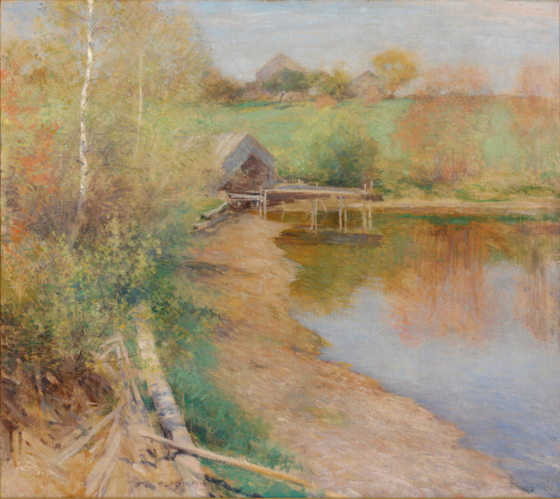 Teich der Mühle - Willard Metcalf