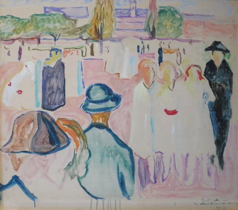 Sommer auf Karl Johan - Edvard Munch