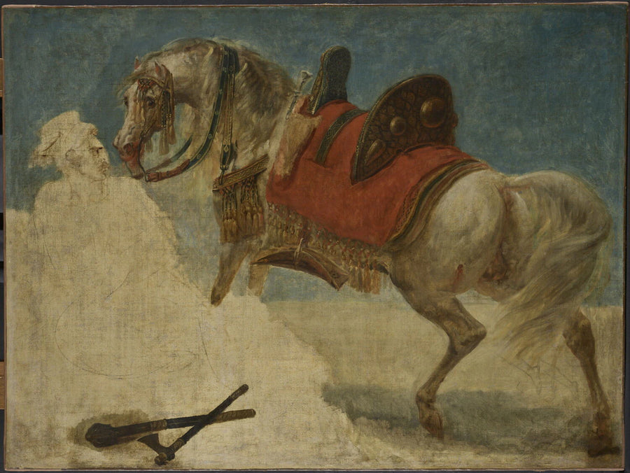 Étude de cheval arabe harnaché - Antoine-Jean Baron Gros