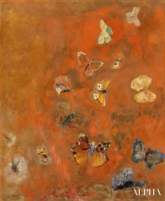 Evocation des papillons - Odilon redon - Reproductions de tableaux et peintures haut de gamme