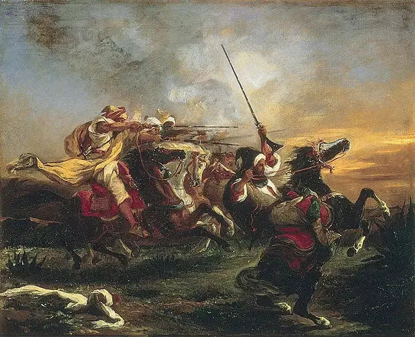 Militärübungen der Marokkaner - Eugène Delacroix