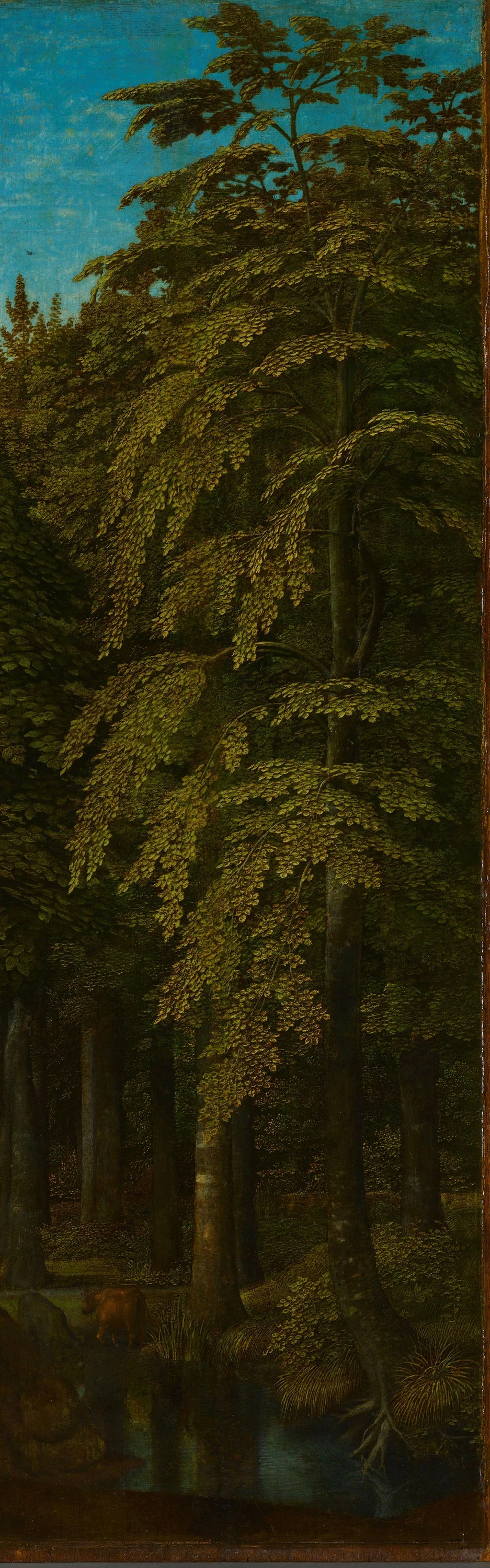 Extérieur de l'aile droite d'un triptyque à scène forestière - Gérard David