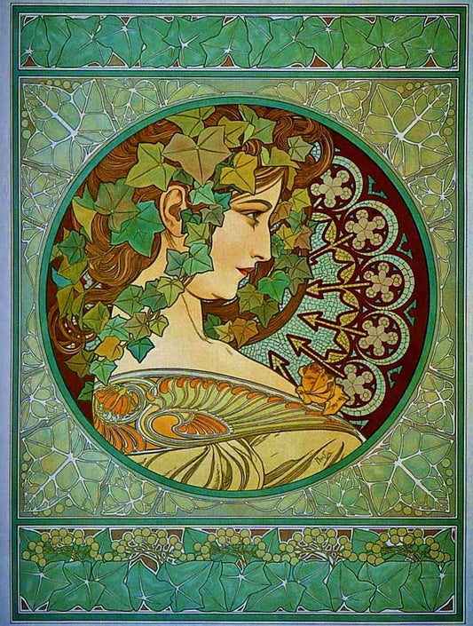 Ivy - Mucha - Reproductions de tableaux et peintures haut de gamme