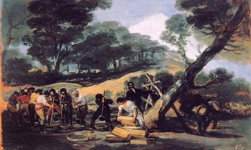 Herstellung des Pulvers in der Sierra de Tardienta - Francisco de Goya