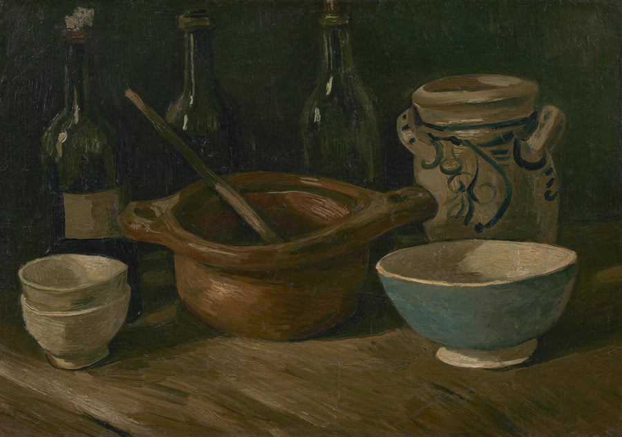 Stillleben mit Fayence und Flaschen - Vincent van Gogh