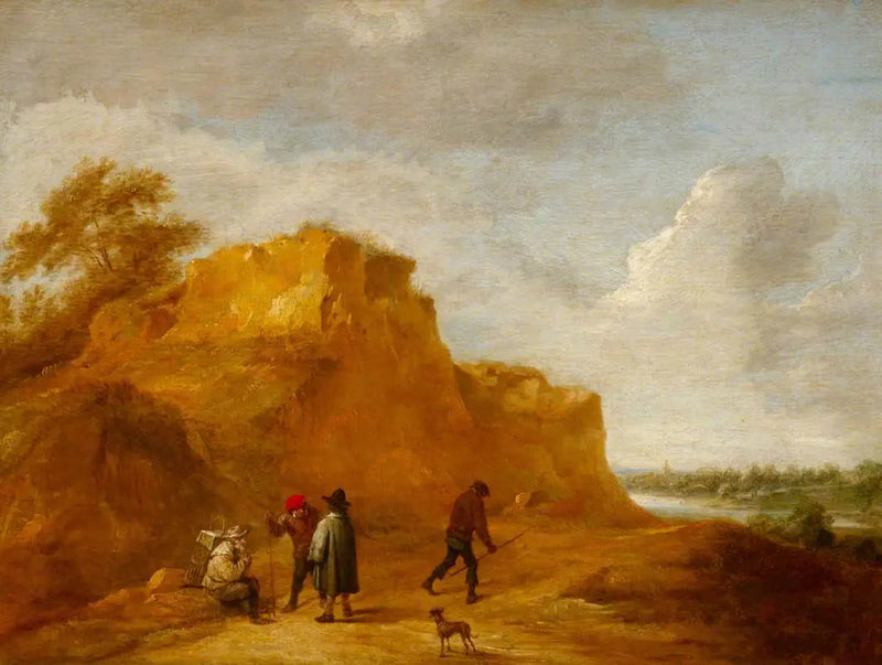 Sandklippe und Figuren - David Teniers der Jüngere