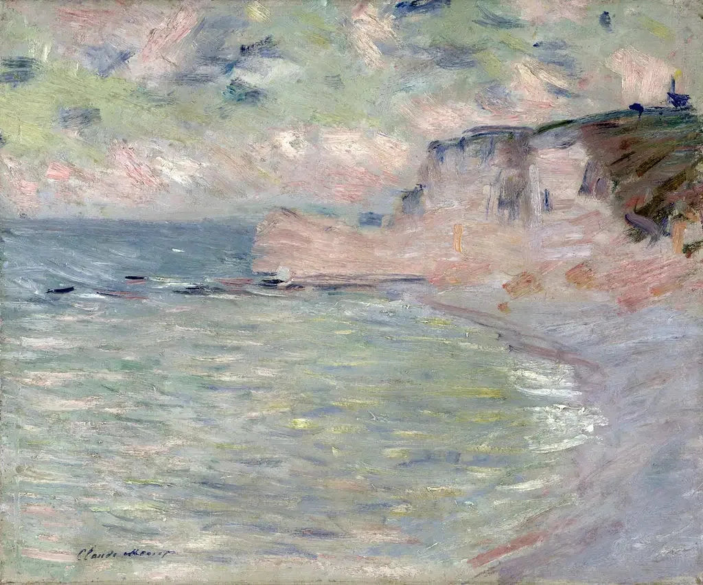 Falaise et Porte d'Amont, effet du matin - Claude Monet image 1 reproduction artisanale de tableau