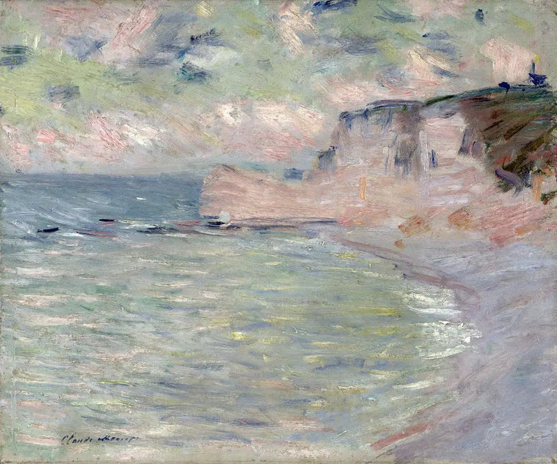 Felsklippe und Porte d'Amont, Morgenlicht - Claude Monet