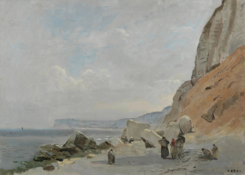 Kreidefelsen bei Yport - Jean-Baptiste Camille Corot
