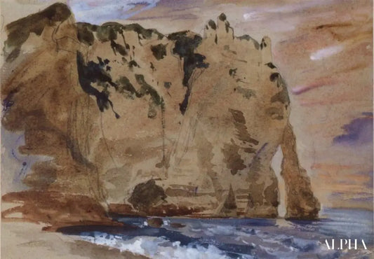 Falaises d'Etretat - Eugène Delacroix - Reproductions de tableaux et peintures haut de gamme