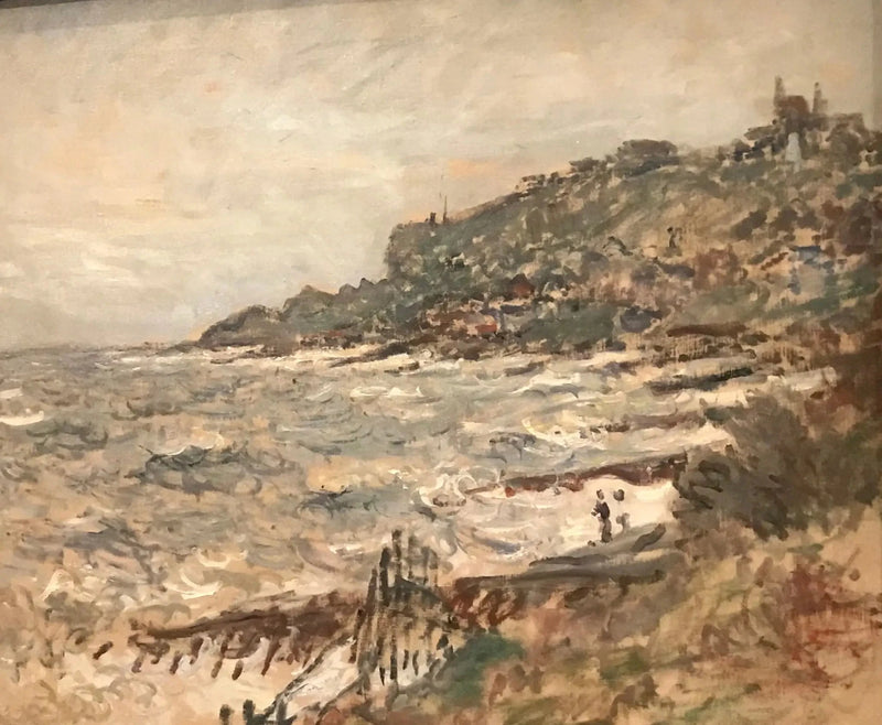 Klippen bei Sainte-Adresse, Grauwetter W689 - Claude Monet