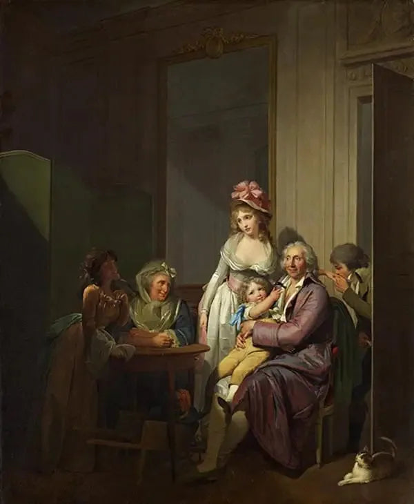 Familie in einem Interieur - Louis-Léopold Boilly