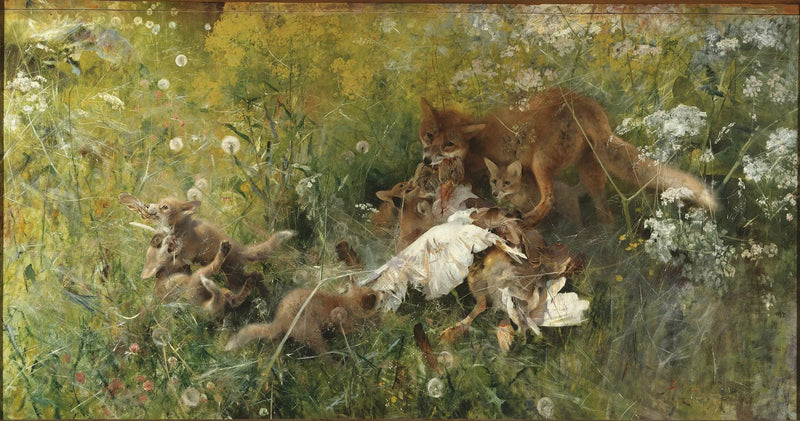 Fuchsfamilie – Bruno Liljefors
