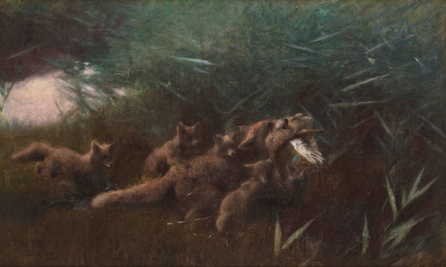 Die Fuchsfamilie – Bruno Liljefors