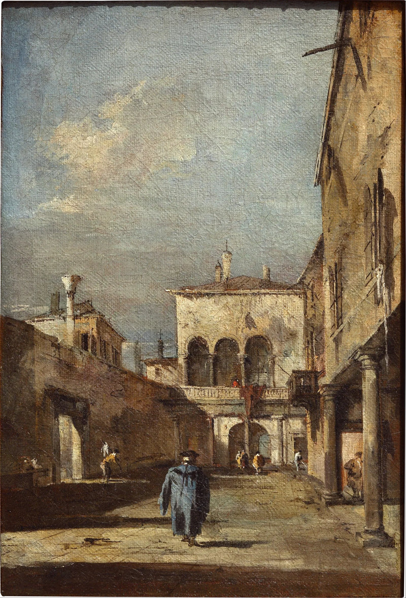 Architektonische Fantasie mit einem Hof - Francesco Guardi