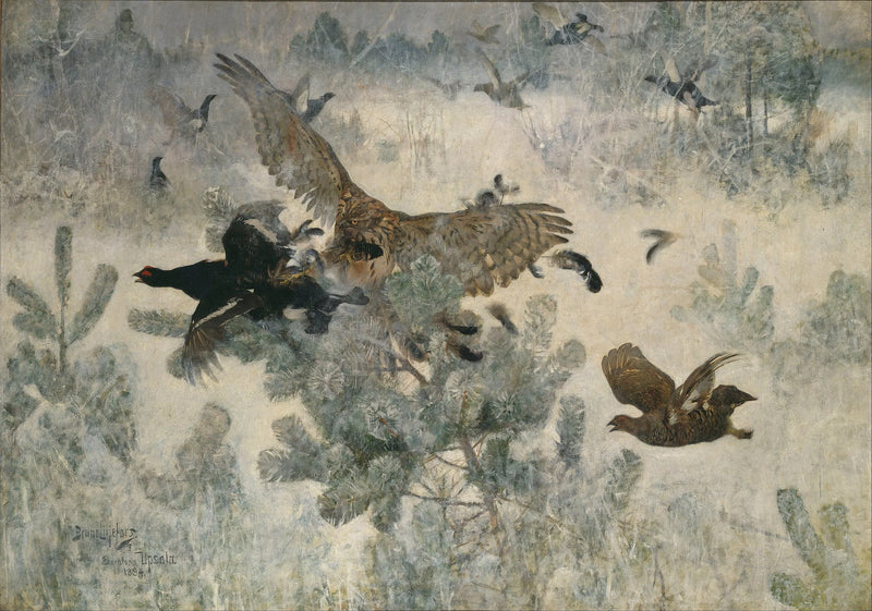 Falknerei und Schwarzwild - Bruno Liljefors